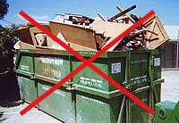 Overfilled Skip Bin